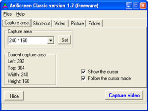 AviScreen, Freeware, Windows