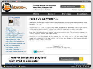 Free FLV Converter webvideo, Freeware, Windows