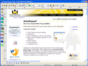 WebDwarf webdesigner, Freeware, Windows